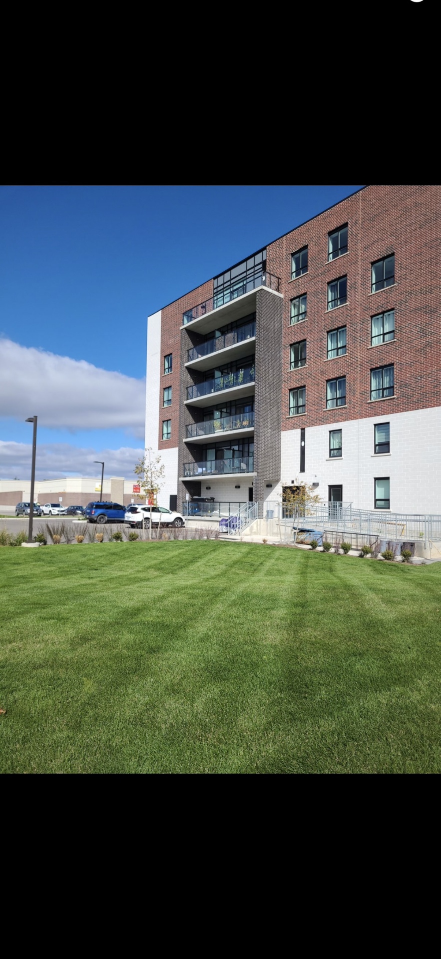 Commercial property lawn maintenance